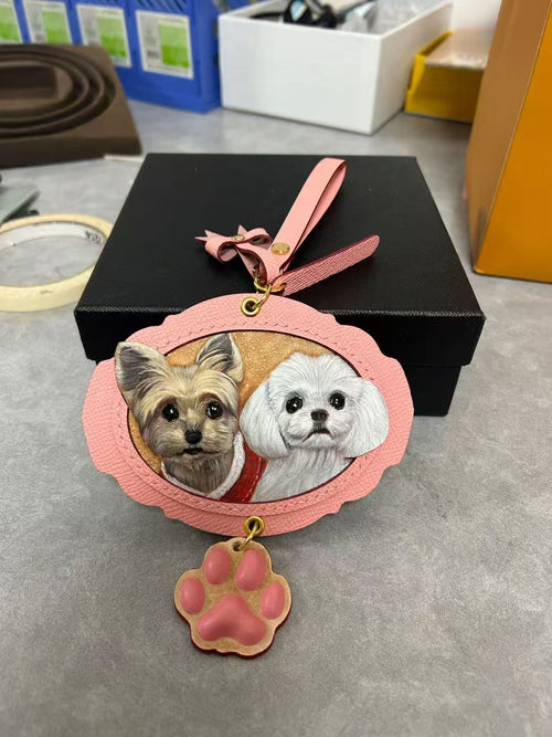 3D Pet Memorial Photo Frame-Simulated Fur-Custom Size