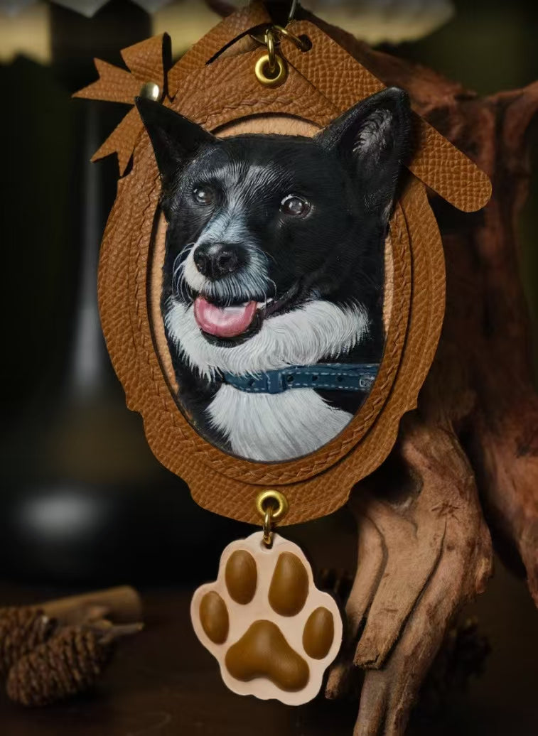3D Pet Memorial Photo Frame-Simulated Fur-Custom Size