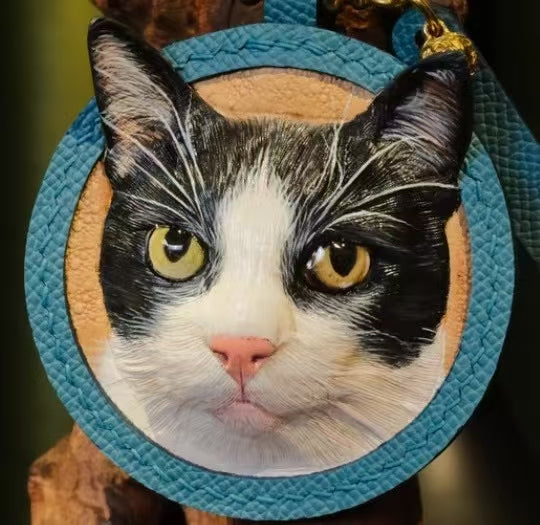 3D Pet Memorial Photo Frame-Simulated Fur-Custom Size