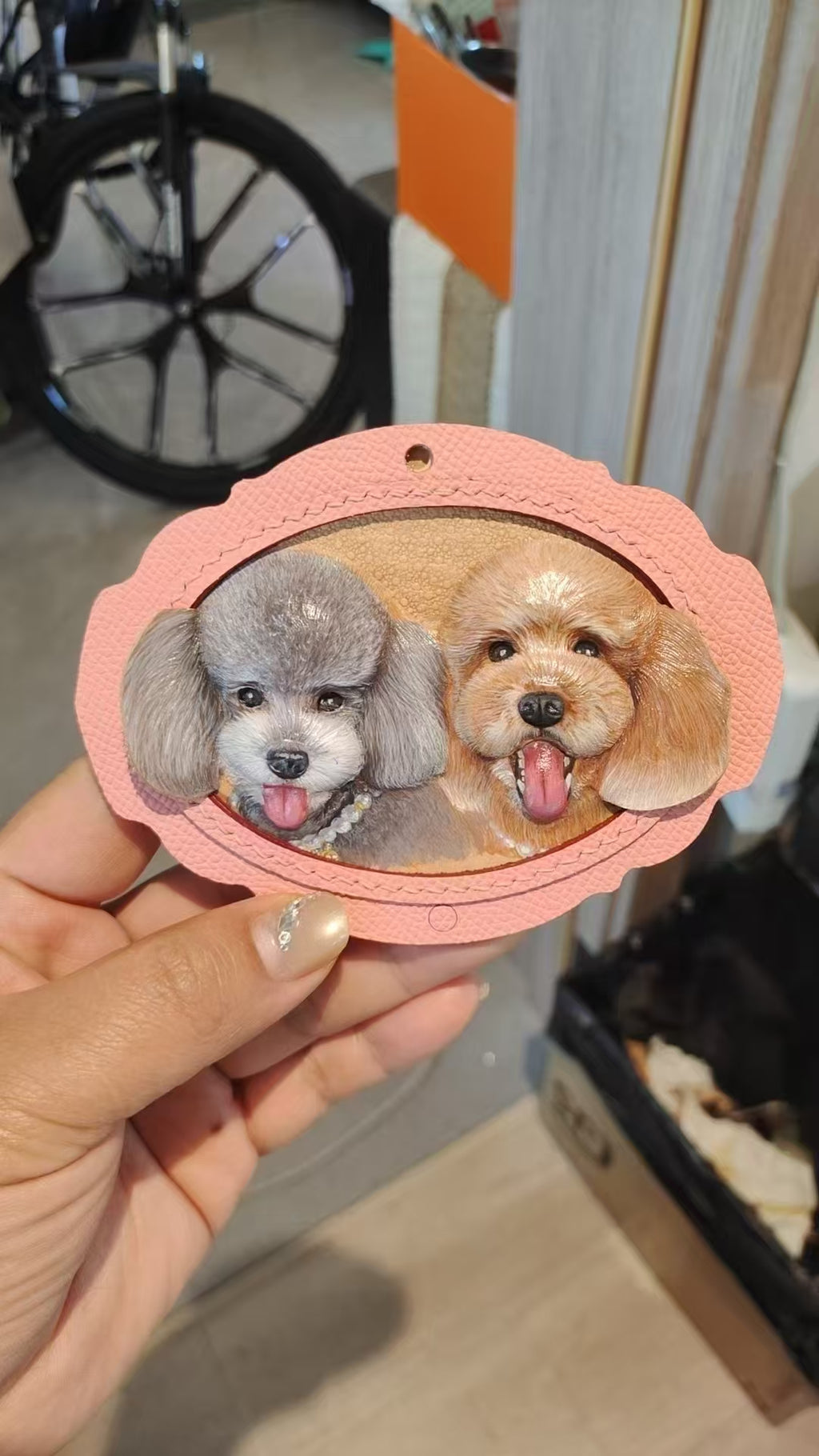 3D Pet Memorial Photo Frame-Simulated Fur-Custom Size