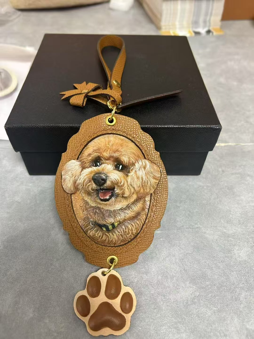 3D Pet Memorial Photo Frame-Simulated Fur-Custom Size