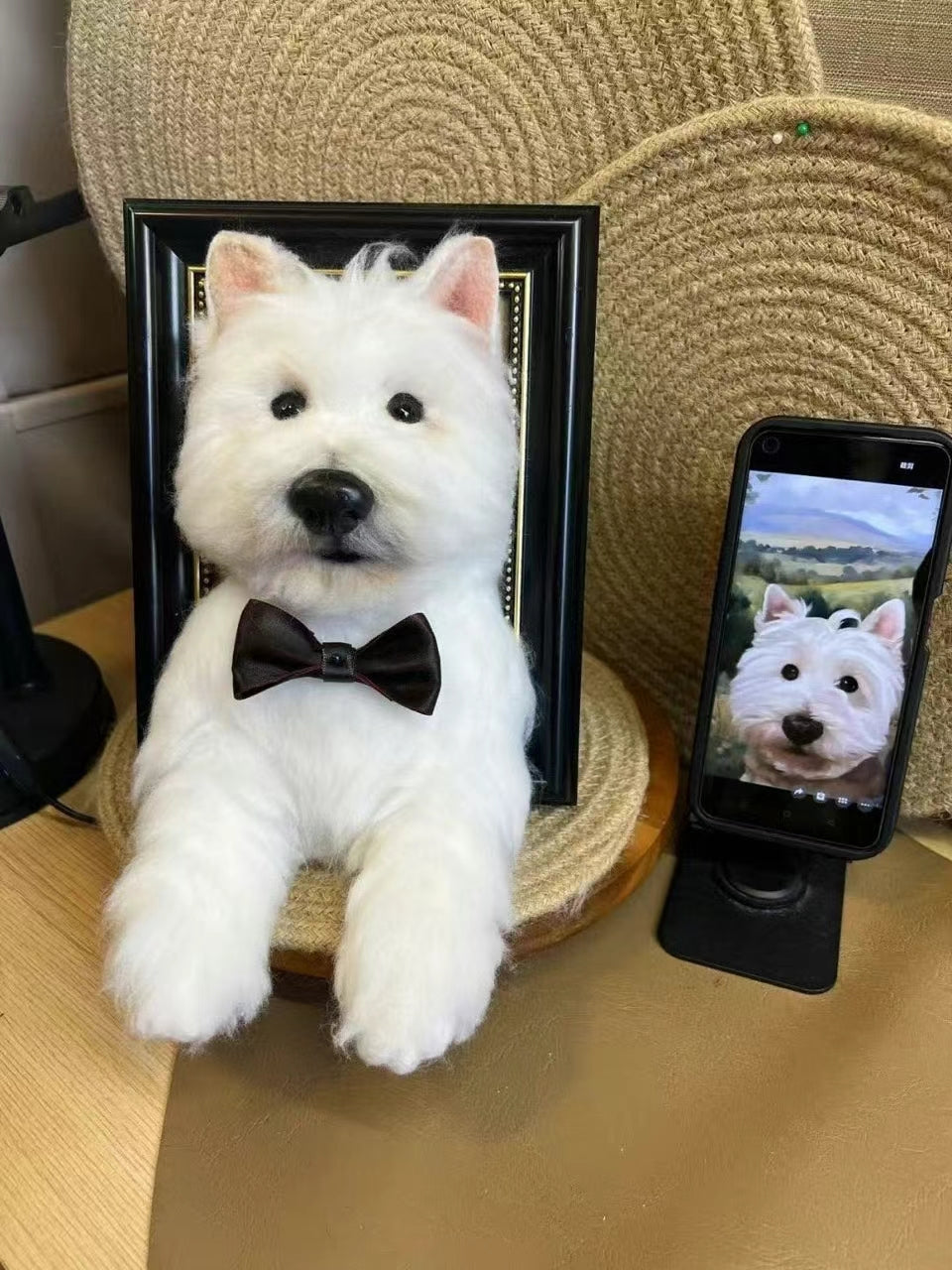 3D Pet Memorial Photo Frame-Simulated Fur-Custom Size